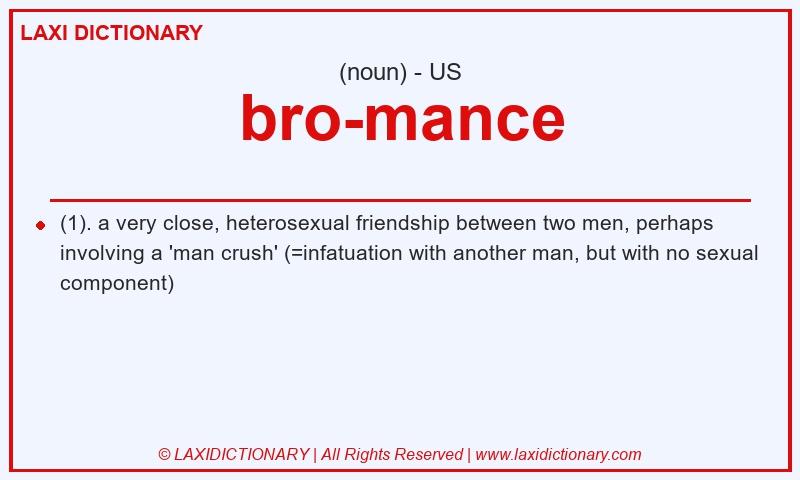Definition bro-mance in American English