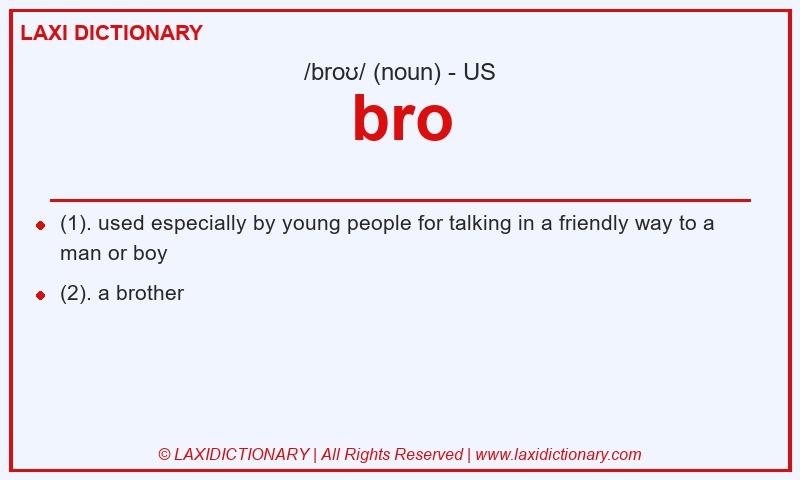 Definition bro in American English