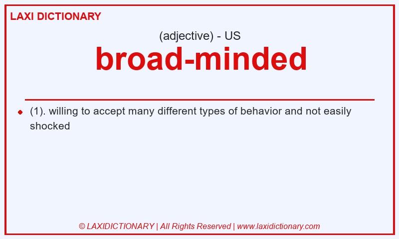 Definition broad-minded in American English