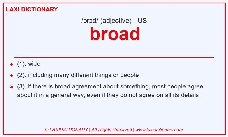 Definition broad in American English