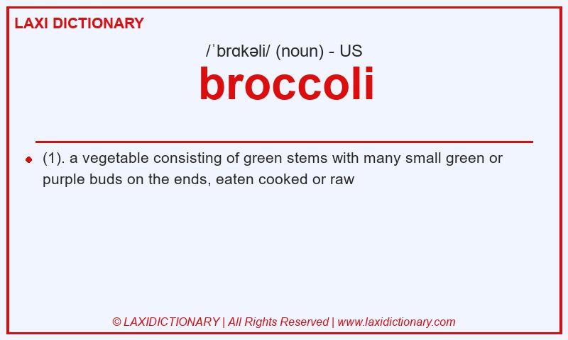 Definition broccoli in American English