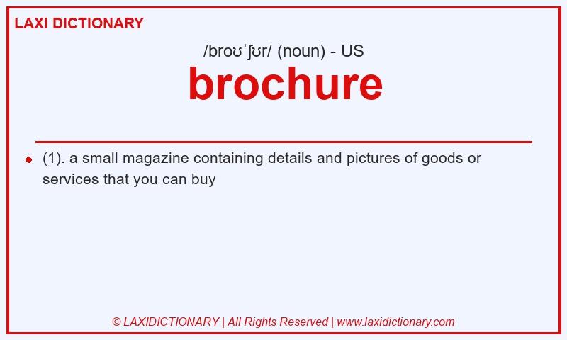 Definition brochure in American English