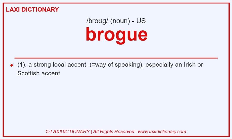 Definition brogue in American English