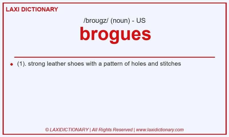Definition brogues in American English