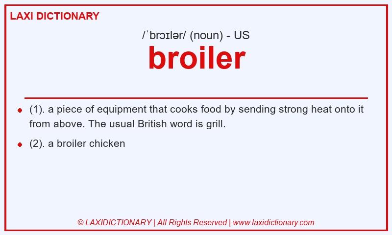 Definition broiler in American English