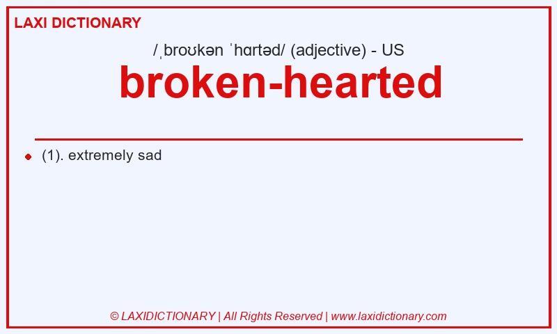 Definition broken-hearted in American English