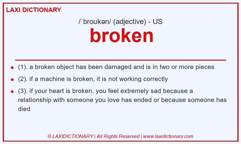 Definition broken in American English