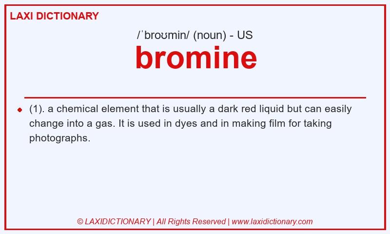 Definition bromine in American English