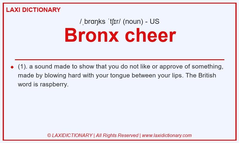 Definition Bronx cheer in American English