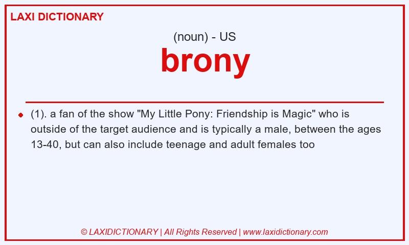 Definition brony in American English