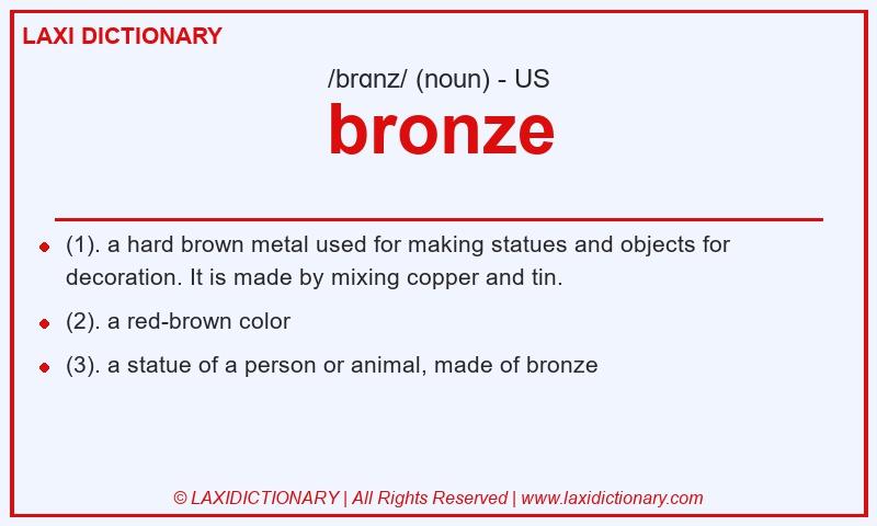 Definition bronze in American English