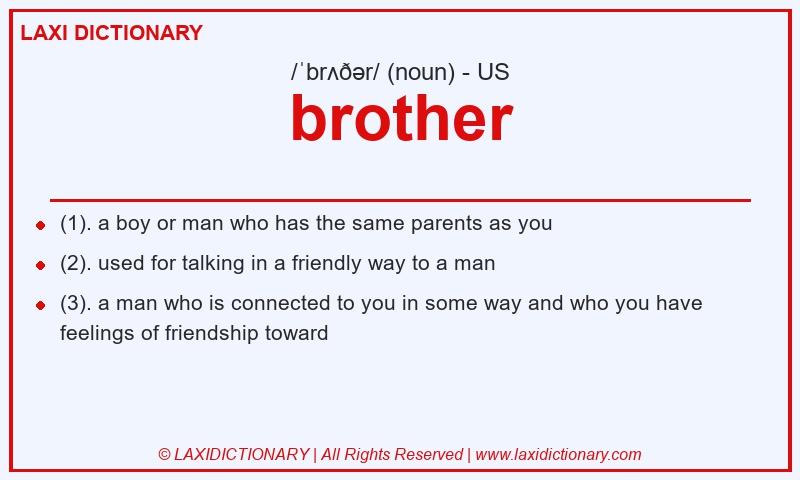 Definition brother in American English
