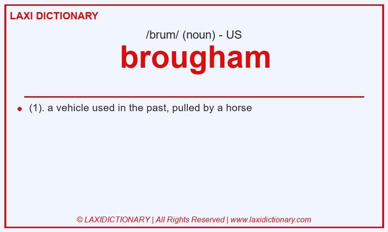 Definition brougham in American English