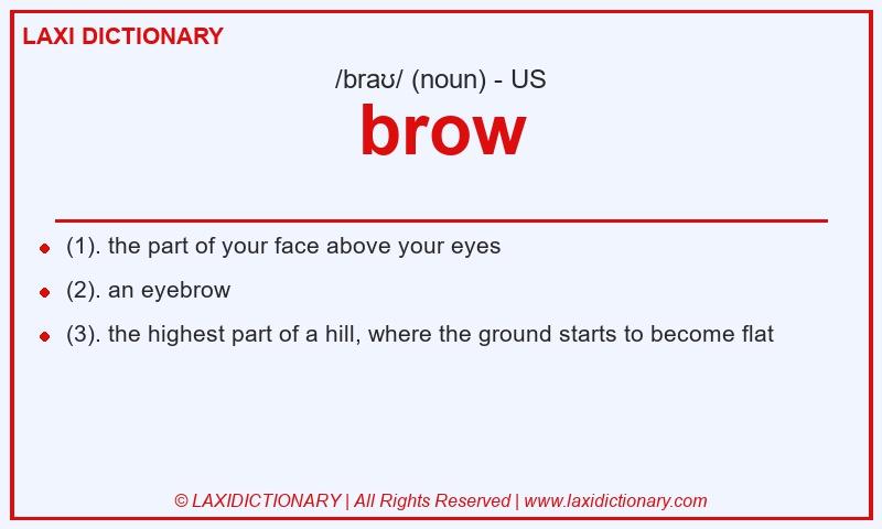 Definition brow in American English