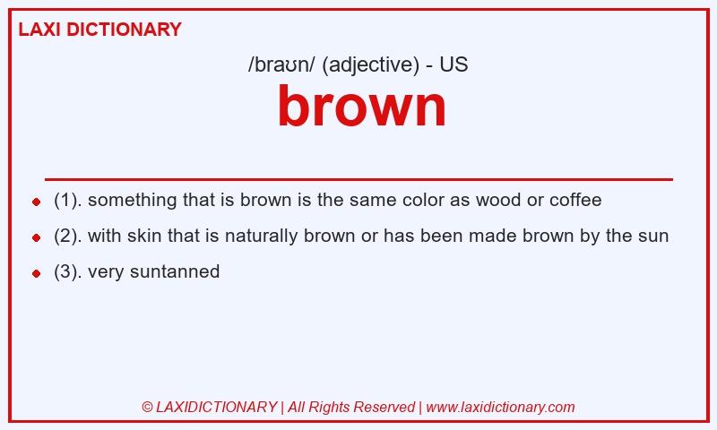 Definition brown in American English