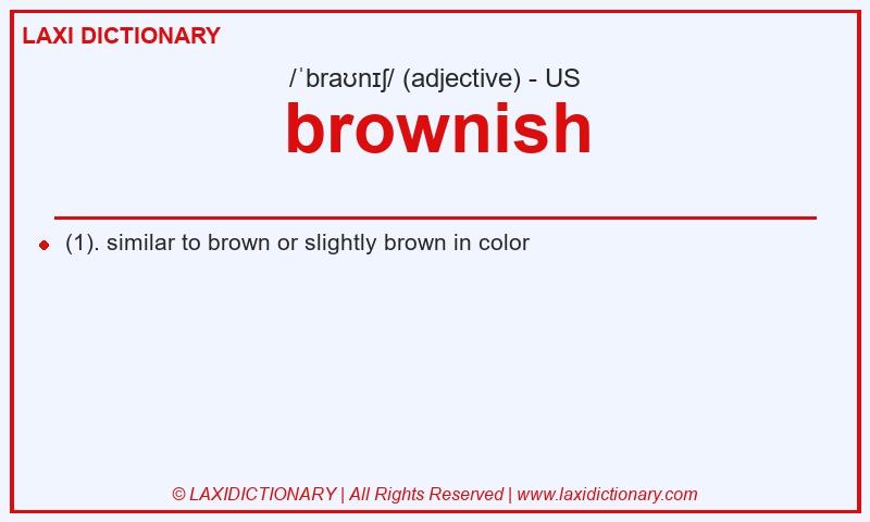 Definition brownish in American English