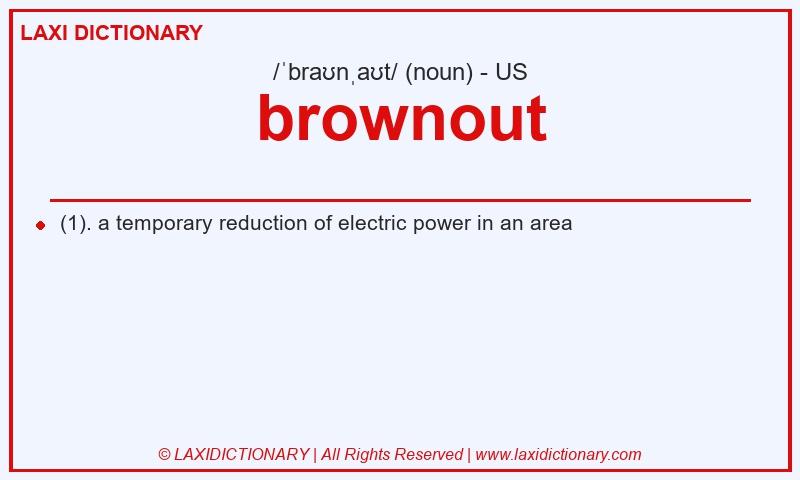 Definition brownout in American English