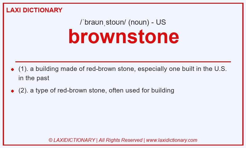 Definition brownstone in American English