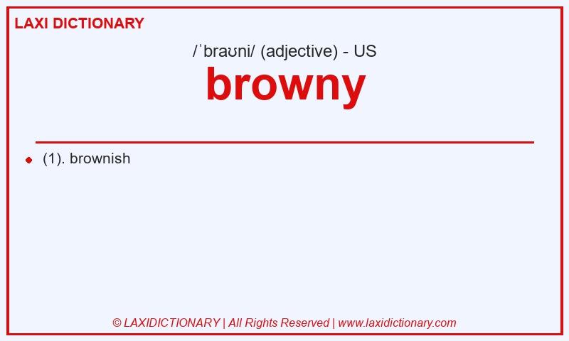 Definition browny in American English