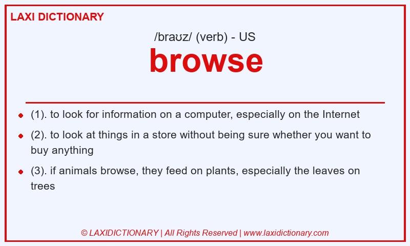 Definition browse in American English