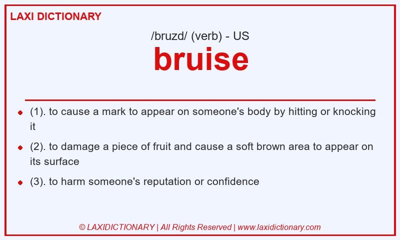 Definition bruise in American English