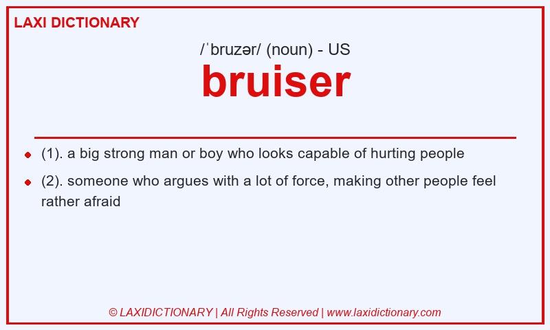 Definition bruiser in American English