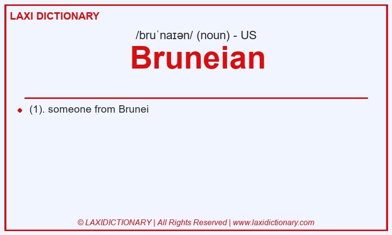 Definition Bruneian in American English