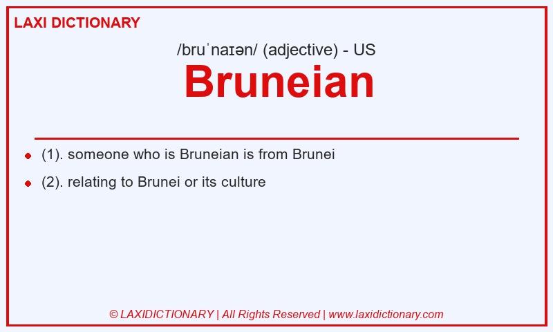 Definition Bruneian in American English