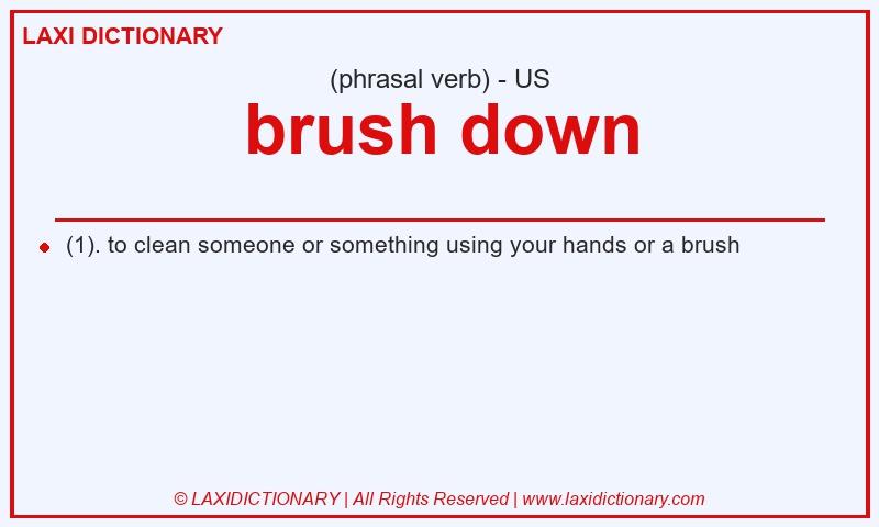 Definition brush down in American English