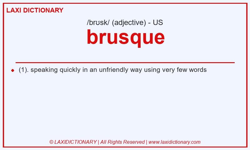 Definition brusque in American English