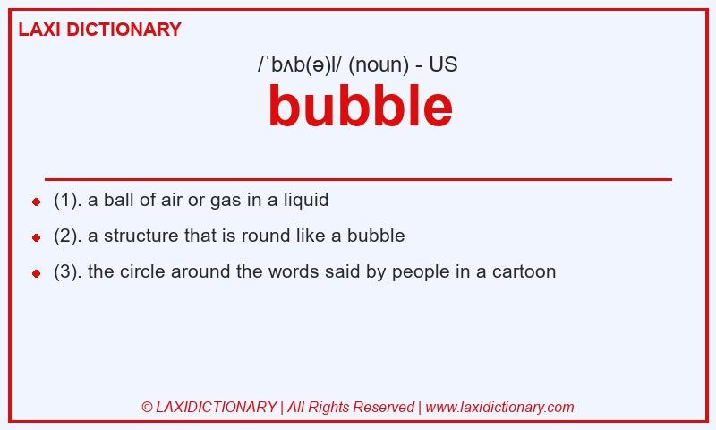 Definition bubble in American English