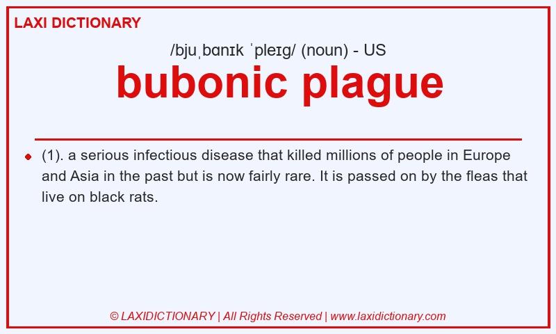 Definition bubonic plague in American English