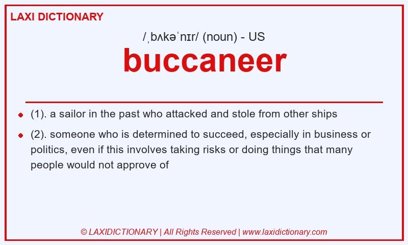 Definition buccaneer in American English