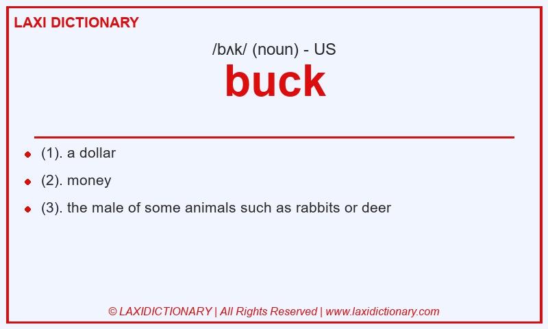 Definition buck in American English