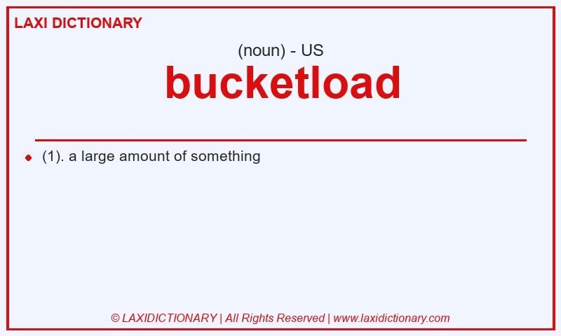 Definition bucketload in American English