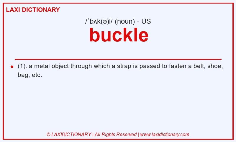 Definition buckle in American English