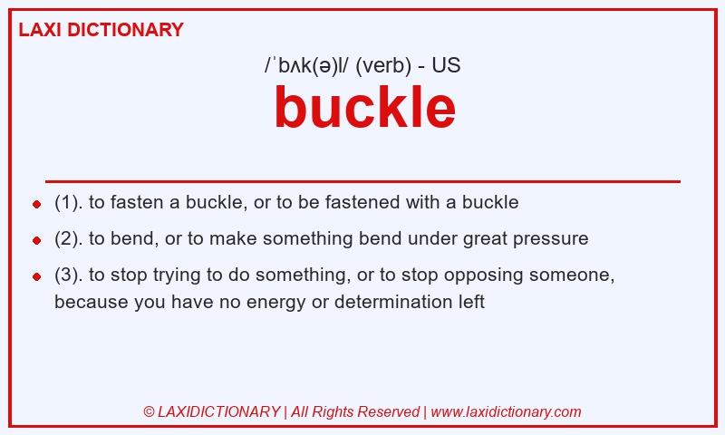 Definition buckle in American English