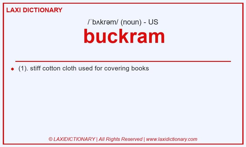 Definition buckram in American English