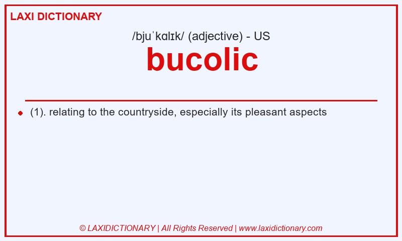 Definition bucolic in American English