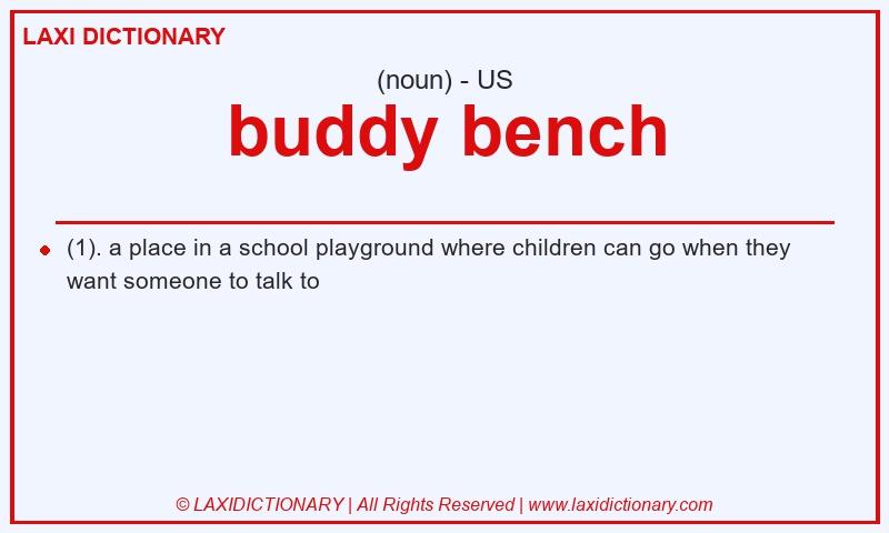 Definition buddy bench in American English