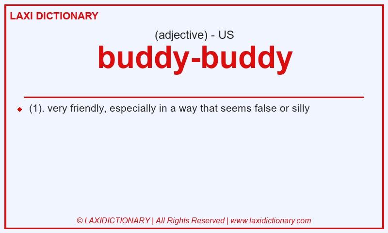 Definition buddy-buddy in American English
