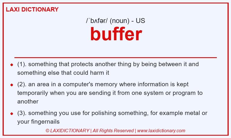 Definition buffer in American English