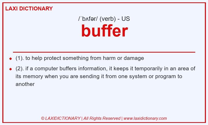 Definition buffer in American English
