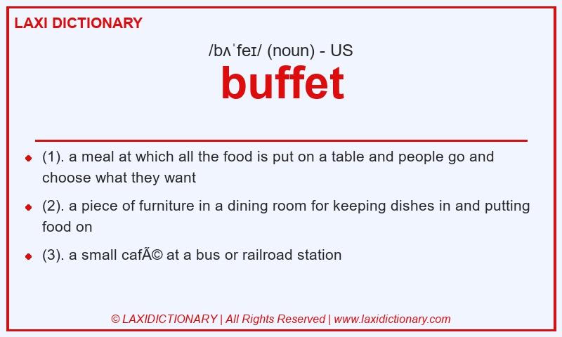 Definition buffet in American English