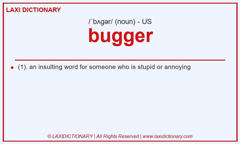 Definition bugger in American English