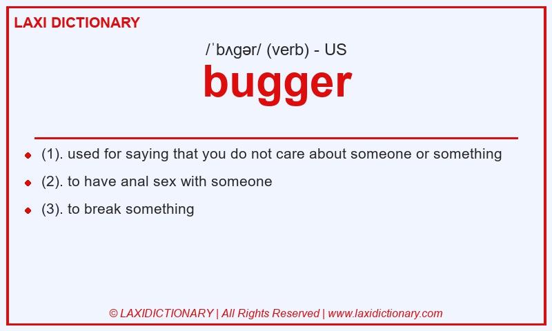 Definition bugger in American English