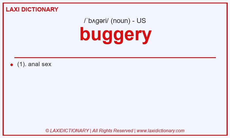 Definition buggery in American English