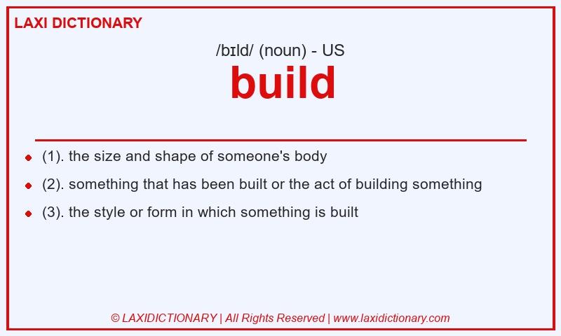 Definition build in American English
