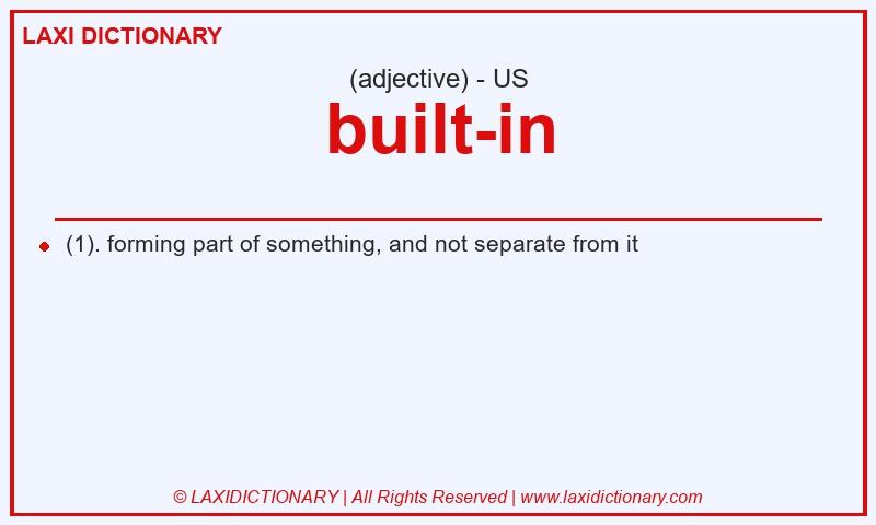 Definition built-in in American English