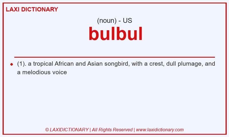 Definition bulbul in American English